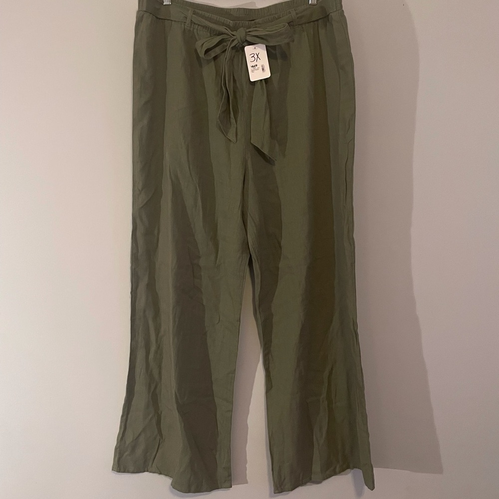 Plus size linen pants